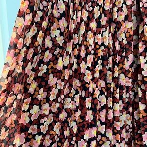 Sanctuary Floral Midi Skirt - Black, Pink, Orange, White